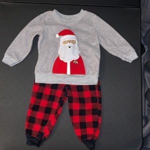Carters Fleece Santa Pajama Set Size 12 Months